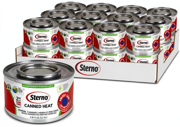 Sterno Ethanol Gel Chafing Fuel 2 Hr Canned Heat 6.8 OZ cans - case of 24-0