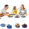 Upgrade Food Warming Mat,6-in-1 Silicone Warming Mat for Food-Fast Heating Electric Warming Tray with 3 Timer & Temp Settings,Portable Food Warmer for Parties Buffet,Raised Feet Protects Table (Blue)-5