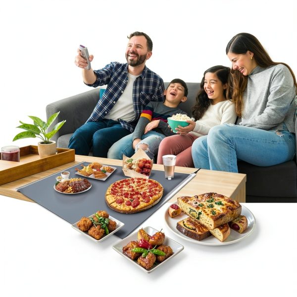 HAUSHOF Warming Mat Extra Large Food Tray Grey Nano‑Silicone 3‑Level-7
