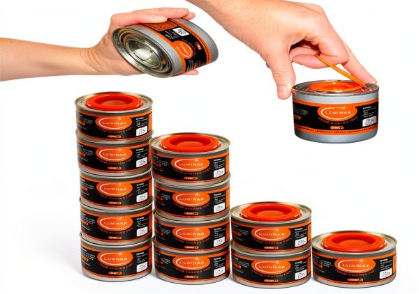 Luminar Resealable-Wick Chafing Fuel Cans 12-Pack 6-Hour Burners-0
