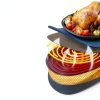 Upgrade Food Warming Mat,6-in-1 Silicone Warming Mat for Food-Fast Heating Electric Warming Tray with 3 Timer & Temp Settings,Portable Food Warmer for Parties Buffet,Raised Feet Protects Table (Blue)-3