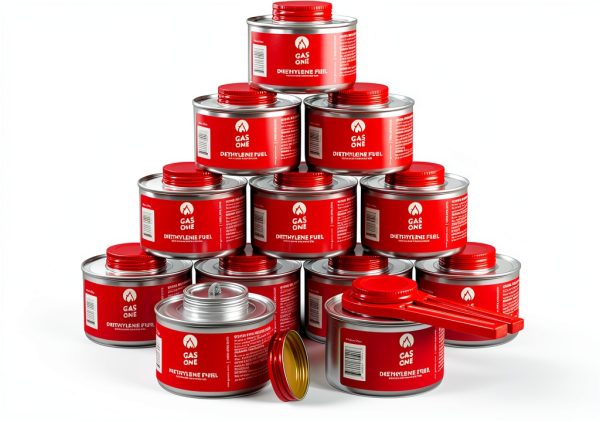 GasOne 2+ Hour Chafing Fuel for Buffets - Liquid Safe Fuel with Wick &-0